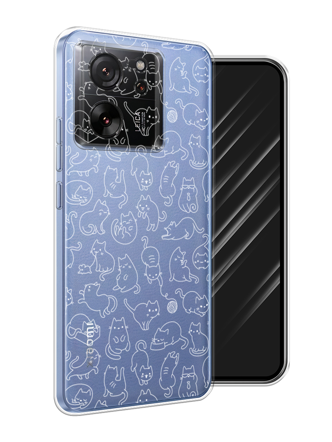 

Чехол Awog на Xiaomi 13T "Шкодливые котики", Прозрачный;бежевый, 319850-1