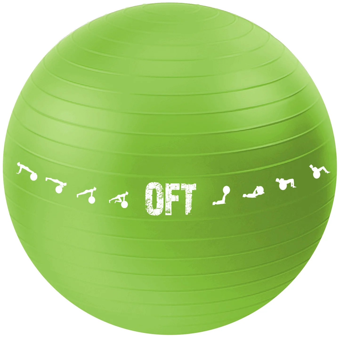 Гимнастический мяч 65см д/коммерческого использования зеленый с насосом, арт.FT-GBPRO-65GN