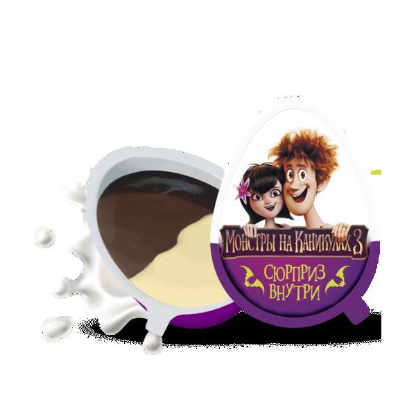 

Яйцо шоколадное Монстры на Каникулах шоколадное с игрушкой 20 г