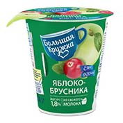 фото Йогурт большая кружка яблоко-брусника 1,8% бзмж 290 г