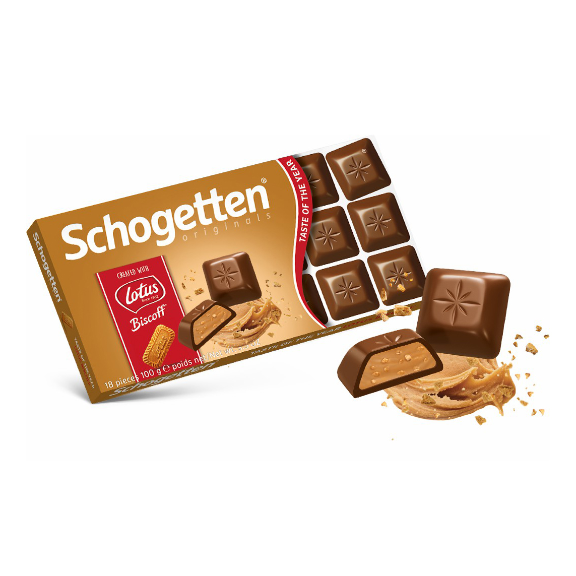 

Плитка Schogetten молочный с крошкой из карамельного печенья 100 г