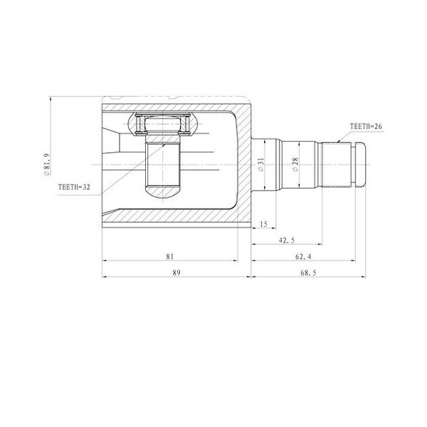 

Шрус Внутренний Zikmar арт. Z87970R