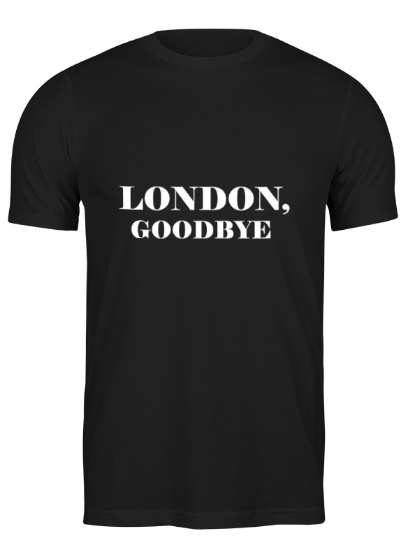 

Футболка мужская Printio London, goodbye черная S, Черный, London, goodbye