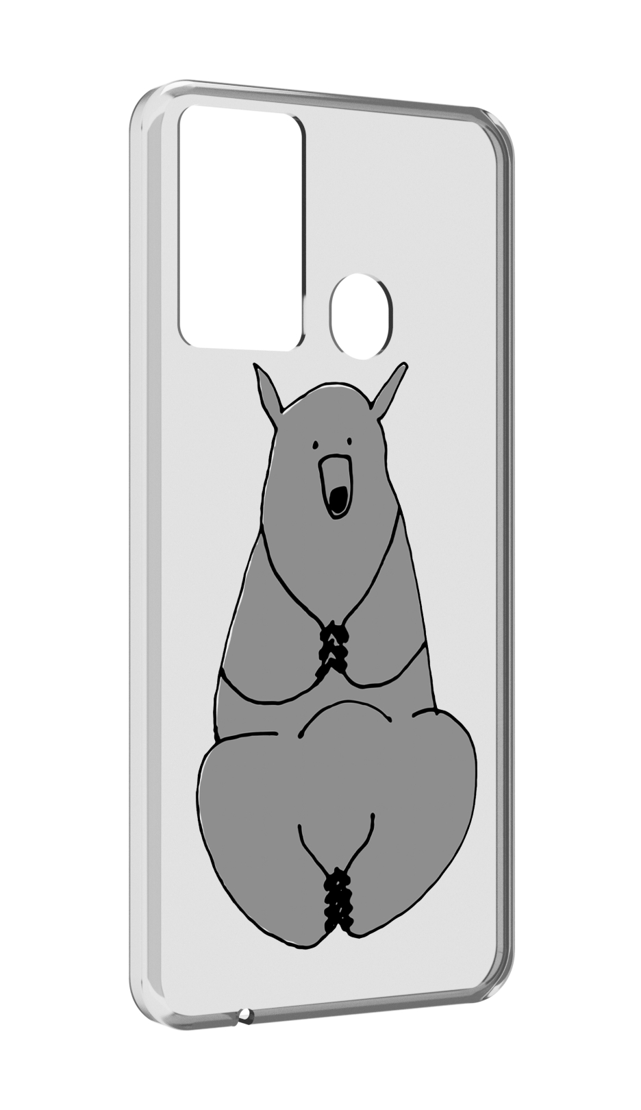 

Чехол MyPads Серый медведь для Itel P37/Itel Vision 2S, Прозрачный, Tocco