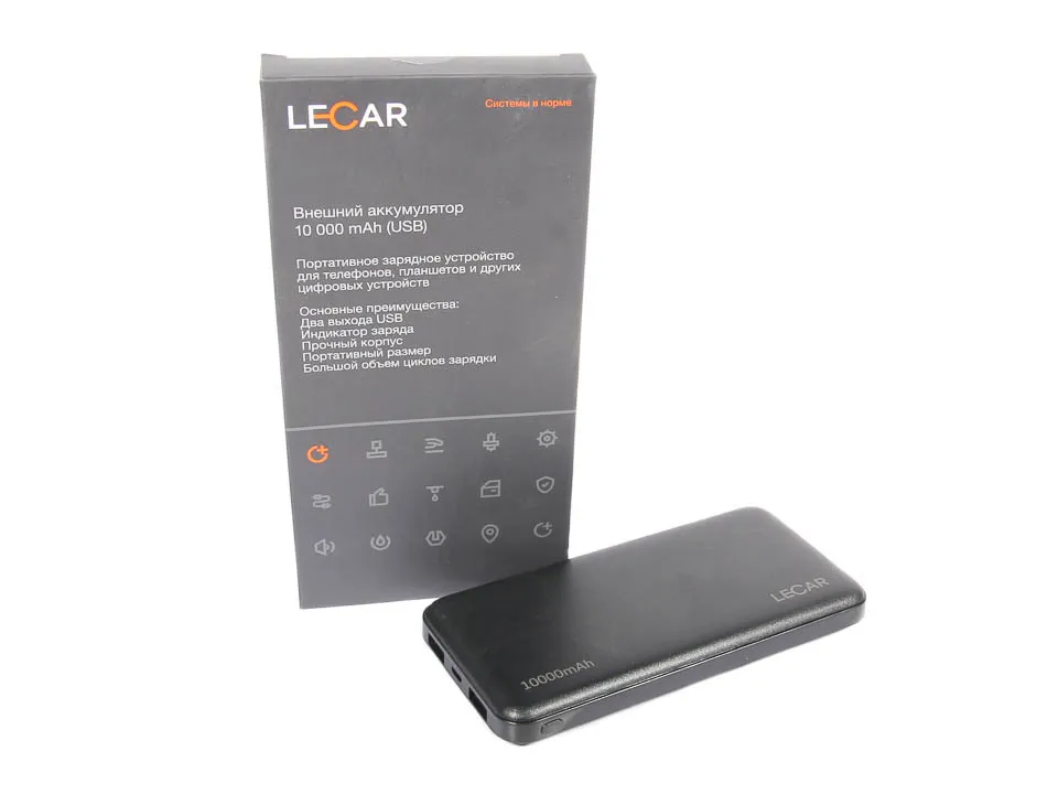 

Портативный Аккумулятор Универсальный 10000 Мач (5v) "Lecar" (Usb) LECAR