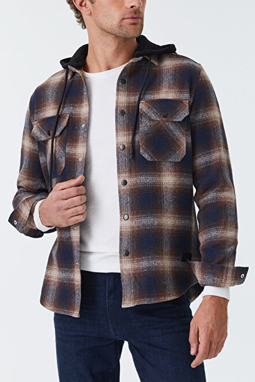 

Рубашка мужская Loft LF2030424 коричневая M, Коричневый, LF2030424