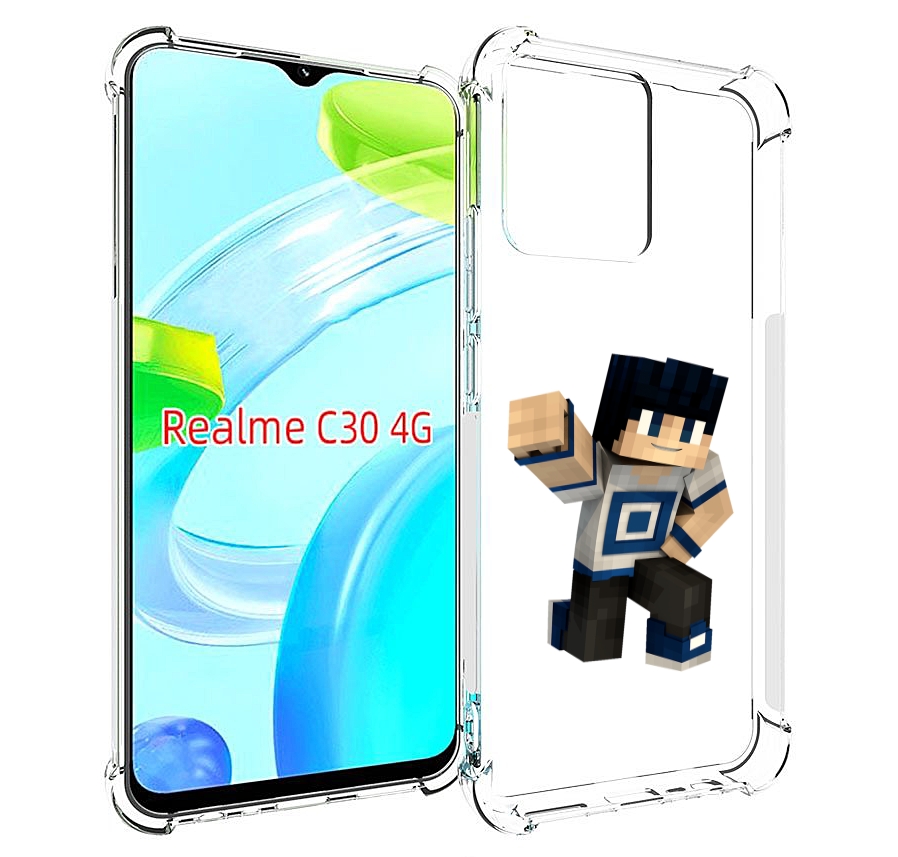 

Чехол MyPads Minecraft-1 для Realme C30 4G / Narzo 50i Prime, Прозрачный, Tocco