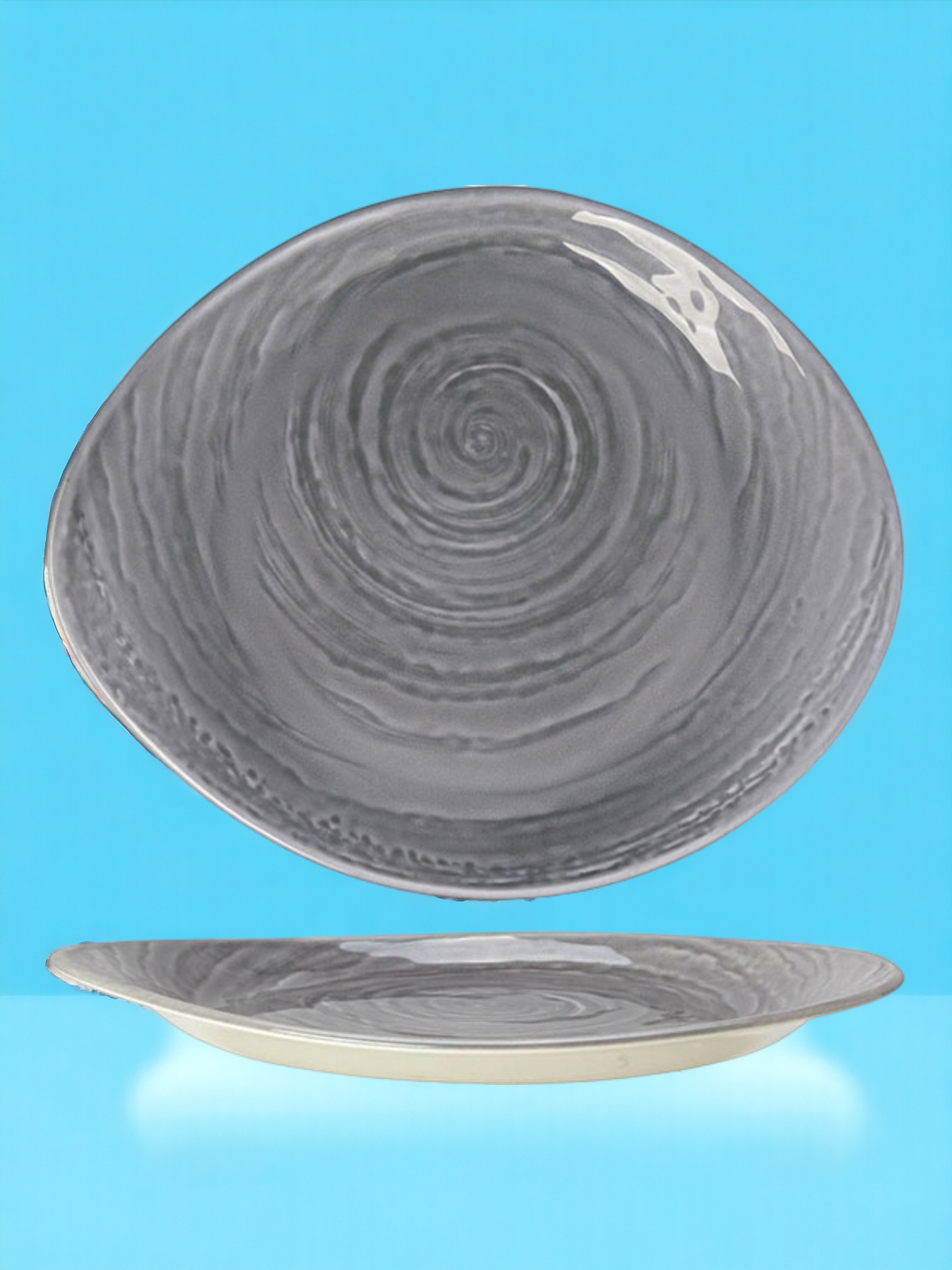 

Тарелка сервировочная Steelite Scape Grey, фарфоровая, 25x20,5 см