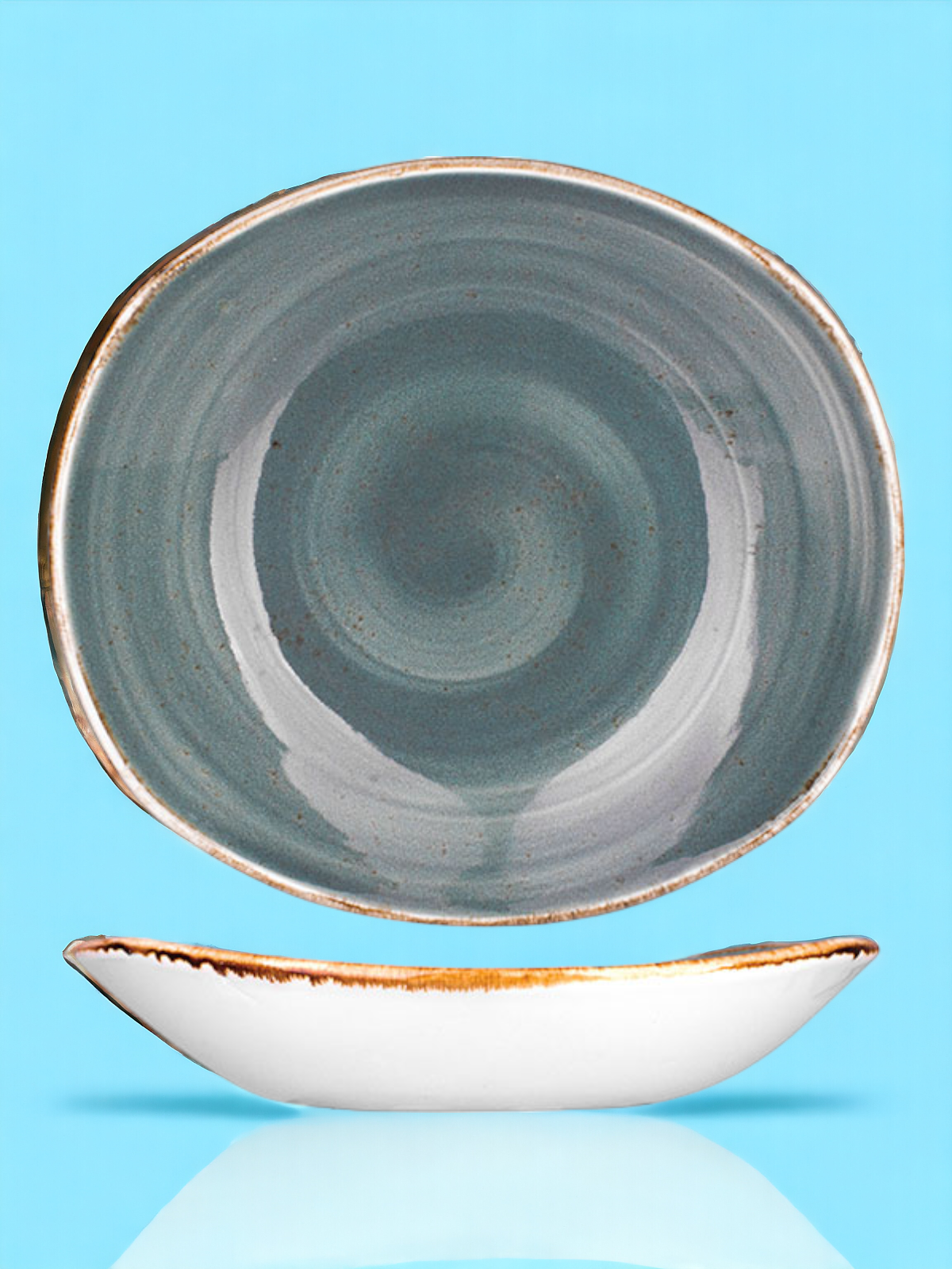 

Тарелка для супа Steelite Craft Blue, фарфоровая, 21x19,5 см