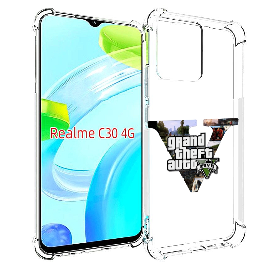 

Чехол MyPads GTA 5 логотип для Realme C30 4G / Narzo 50i Prime, Прозрачный, Tocco