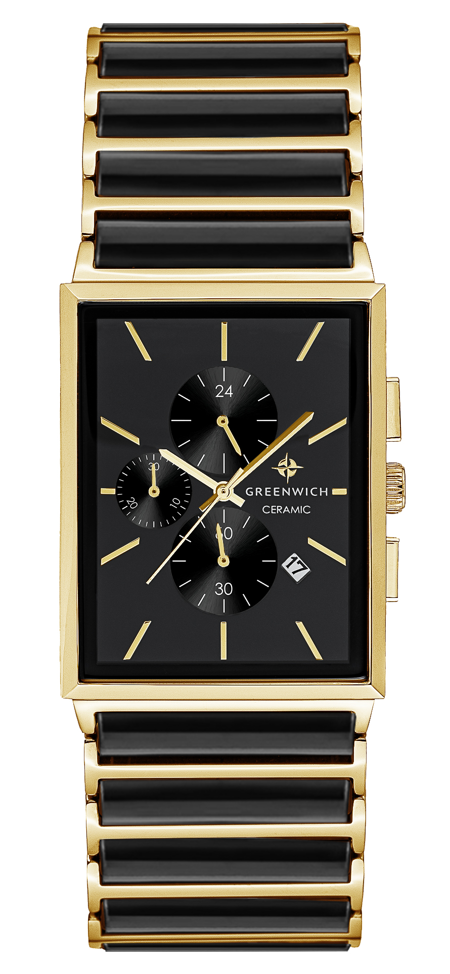 Наручные часы мужские Greenwich GW 533.20.31 золотистые/черные