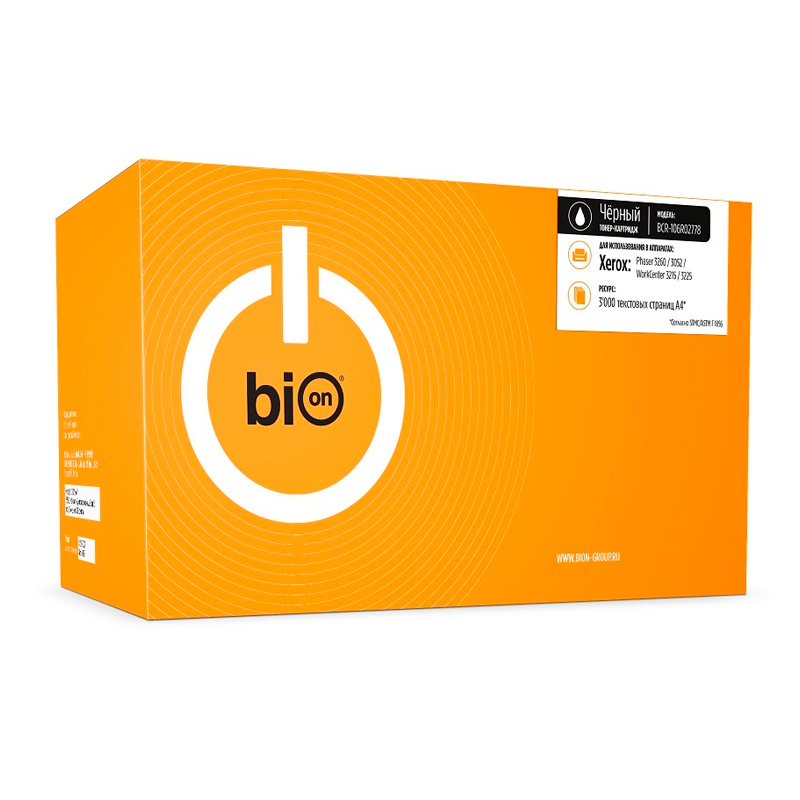 

Картридж для лазерного принтера Bion (106R02778) черный, совместимый
