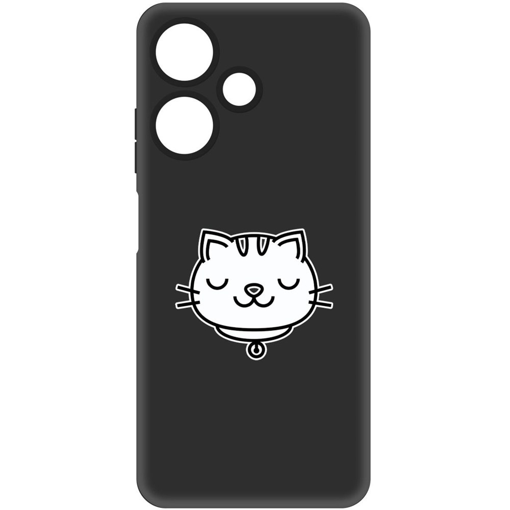 

Чехол-накладка Софт Черно-белая кошка для Infinix Hot 30i