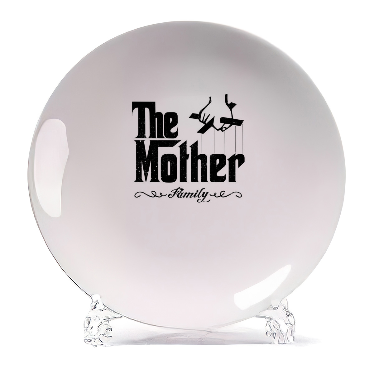 

Тарелка CoolPodarok Прикол Семья The mother Мама, Белый