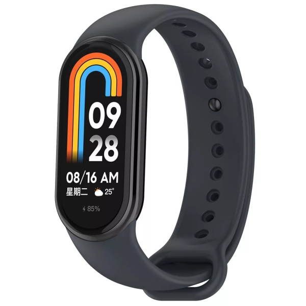 Сменный силиконовый ремешок Red Line для Xiaomi Mi Band 8 Серый