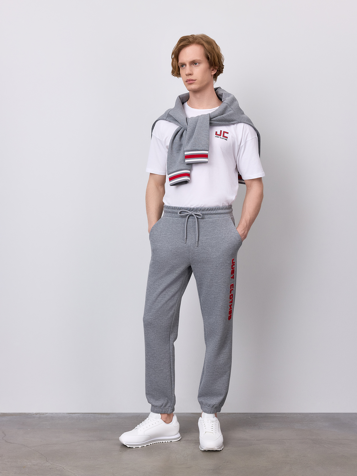 

Спортивные брюки мужские Just Clothes 000000458 серые 54 RU, Серый, 000000458