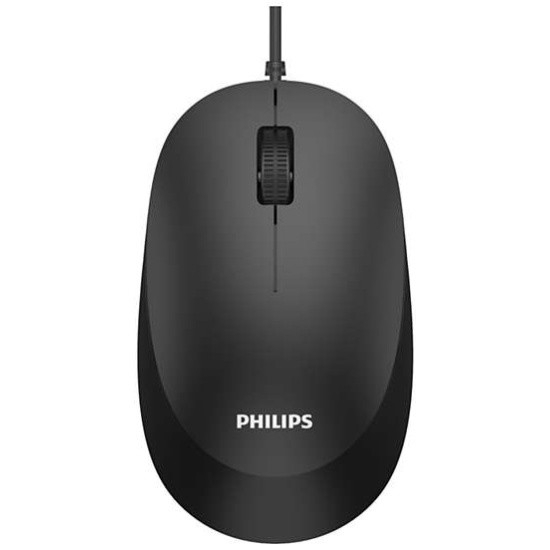 Philips Проводная Мышь SPK7207BL USB 2.0,  3 кнопки 1000dpi, Чёрный