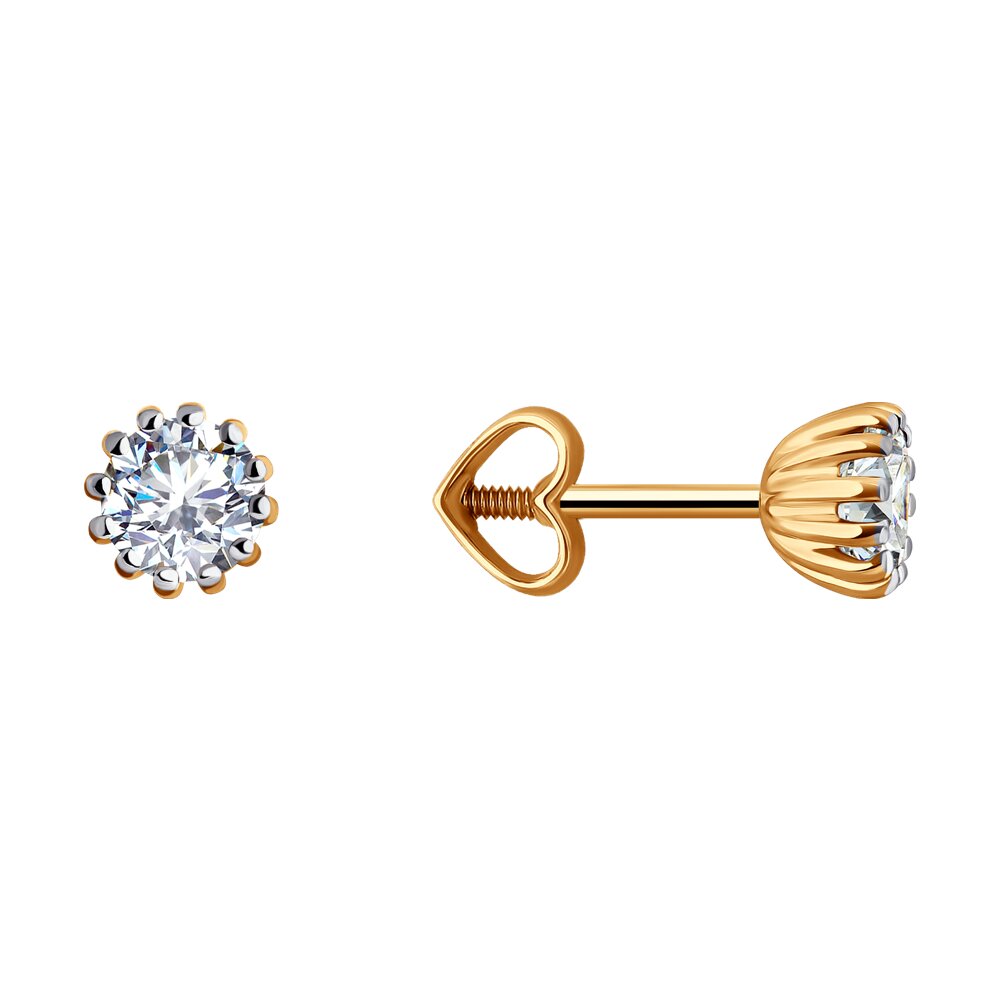 

Серьги из красного золота Diamant 51-122-01858-1, фианит, 51-122-01858-1