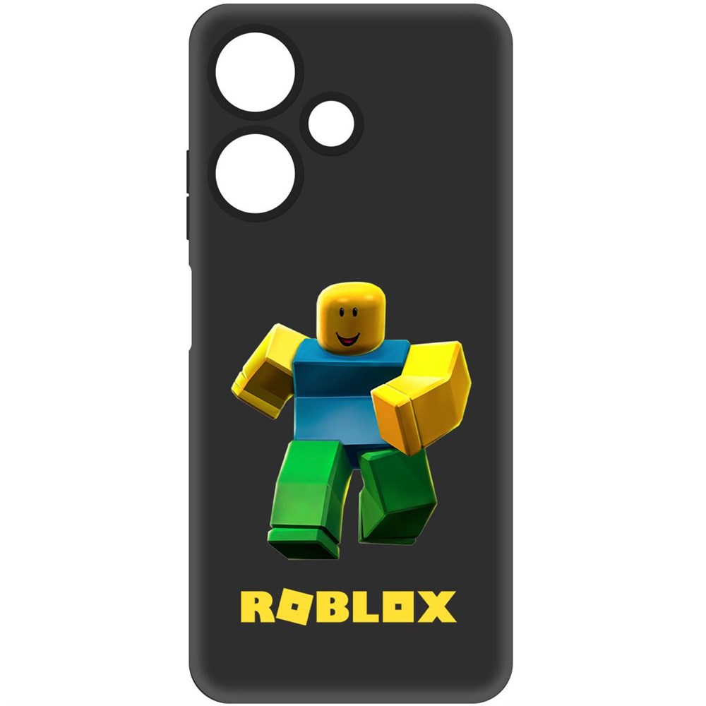 

Чехол-накладка Софт Roblox-Классический Нуб для Infinix Hot 30i, Черный