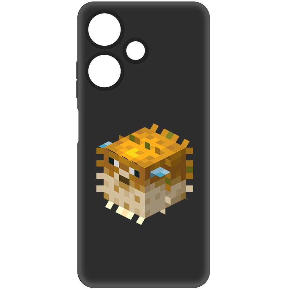 

Чехол-накладка Софт Minecraft-Иглобрюх для Infinix Hot 30i, Черный