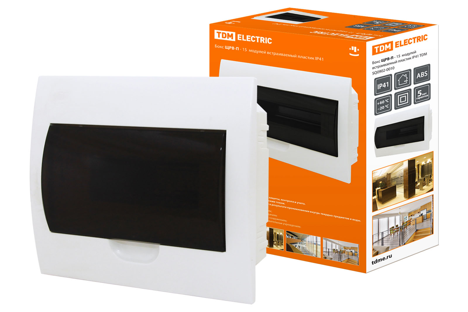 

Бокс TDM ELECTRIC ЩРВ-П-15 модулей встраиваемый пластик IP41 SQ0902-0010