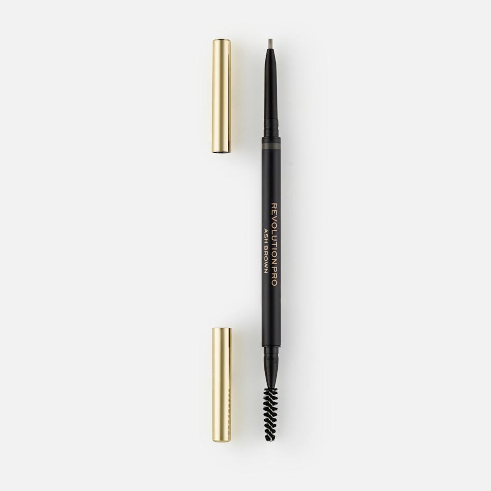 фото Карандаш для бровей revolution pro define & fill micro brow pencil - ash brown