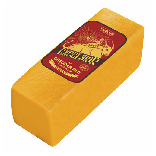 фото Сыр твердый excelsior cheddar red 45%