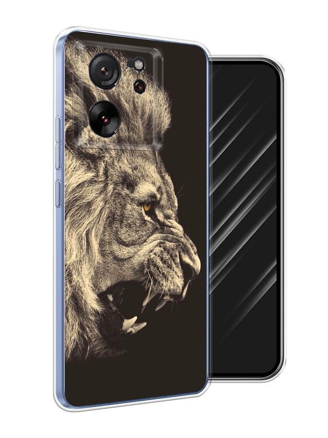 

Чехол Awog на Xiaomi 13T "Львиный рык 2", Бежевый;черный, 319850-1
