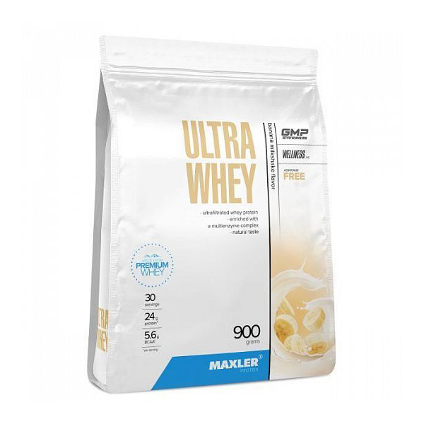 Протеин Maxler Ultra Whey, 900 г, banana milkshake