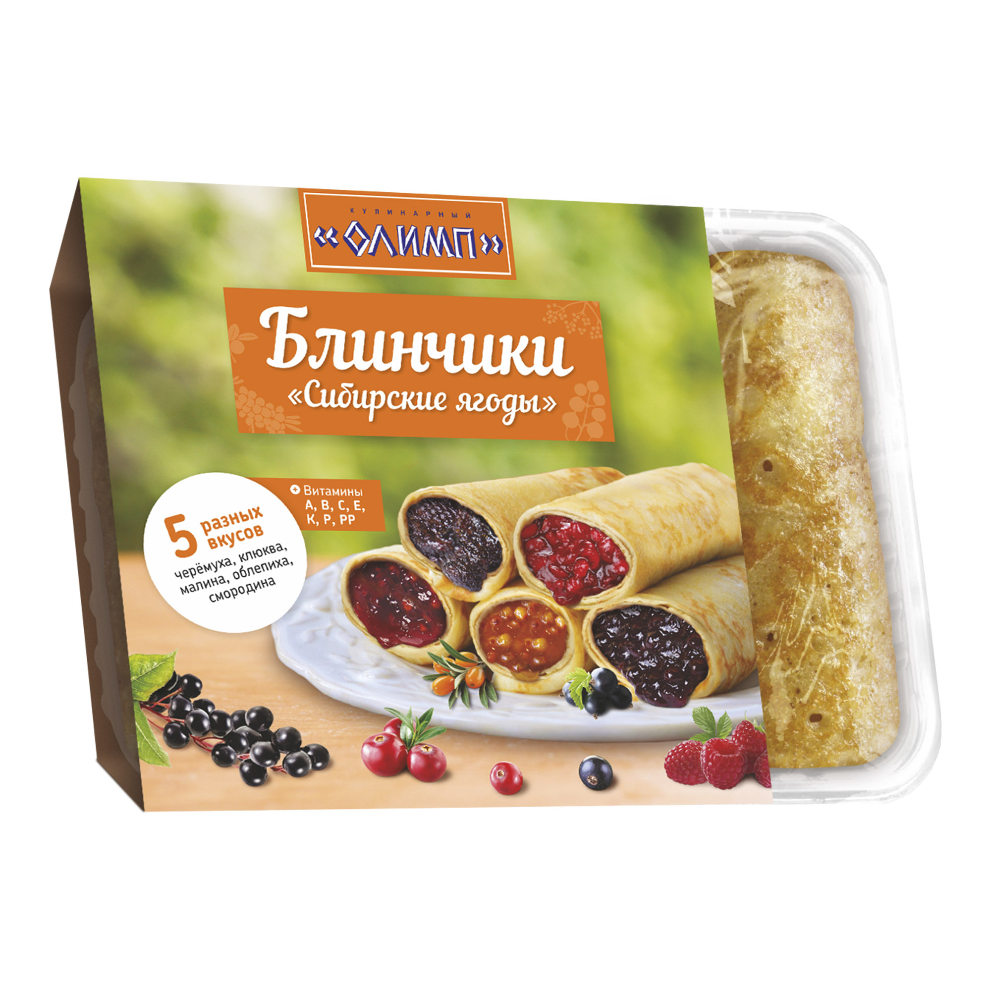 

Блинчики Кулинарный Олимп Сибирские ягоды замороженные 375 г