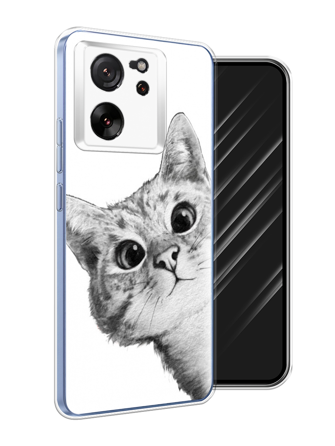 

Чехол Awog на Xiaomi 13T "Кот рисунок черно-белый", Черный, 319850-1