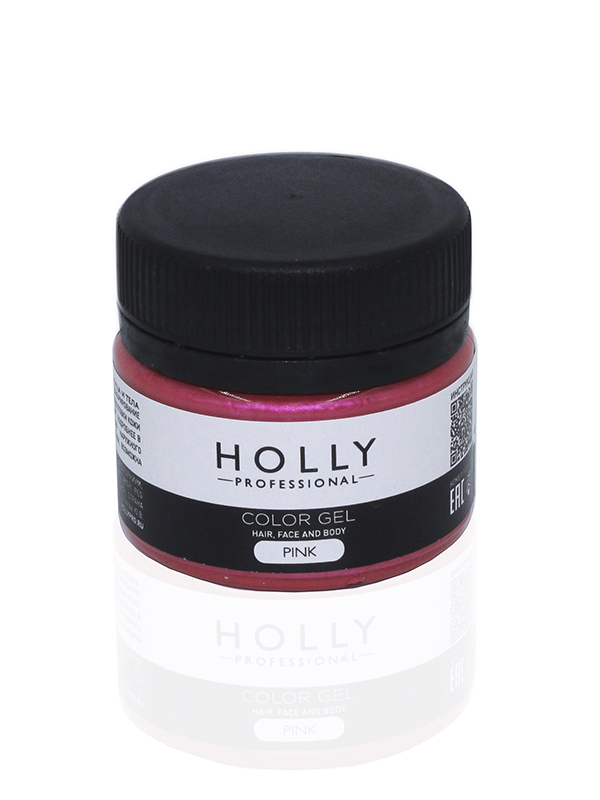 Декоративный гель для волос, лица и тела COLOR GEL Holly Professional, 20 мл (Цв: Pink) HO-Gel