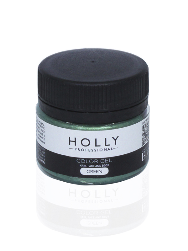 Декоративный гель для волос, лица и тела COLOR GEL Holly Professional, 20 мл (Цв: Green) Россия