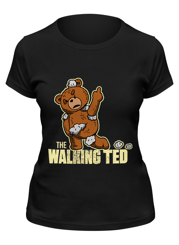

Футболка женская Printio Ted zombie черная S, Черный, Ted zombie
