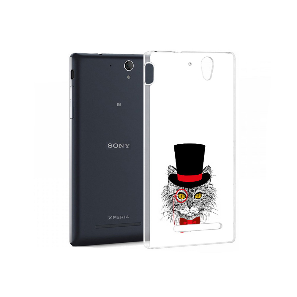 Чехол MyPads Tocco для Sony Xperia C5 Ultra кот в шляпе (PT16261.253.397)