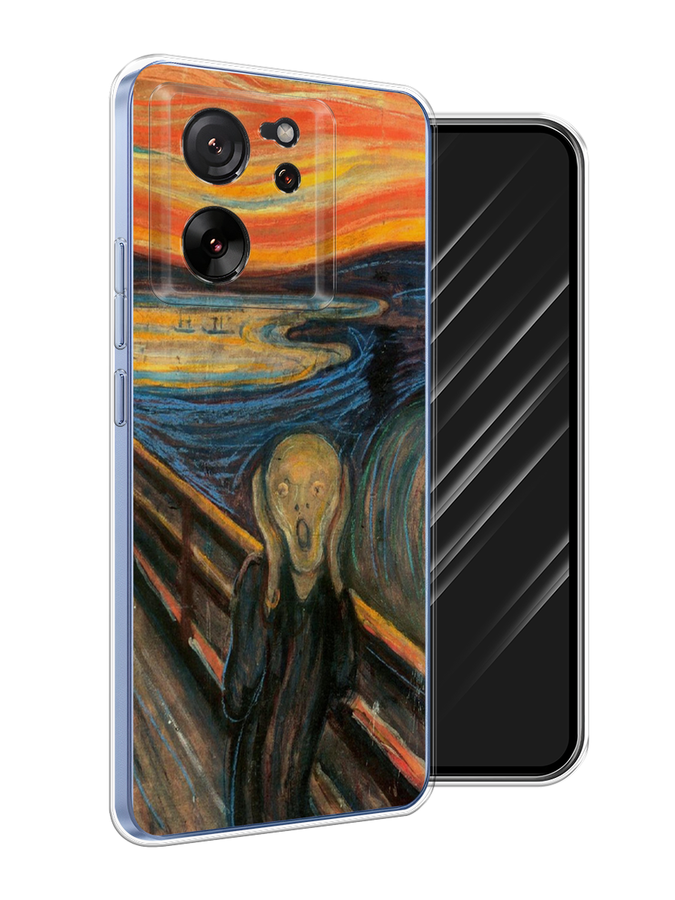 

Чехол Awog на Xiaomi 13T "Крик", Оранжевый;синий;серый, 319850-1