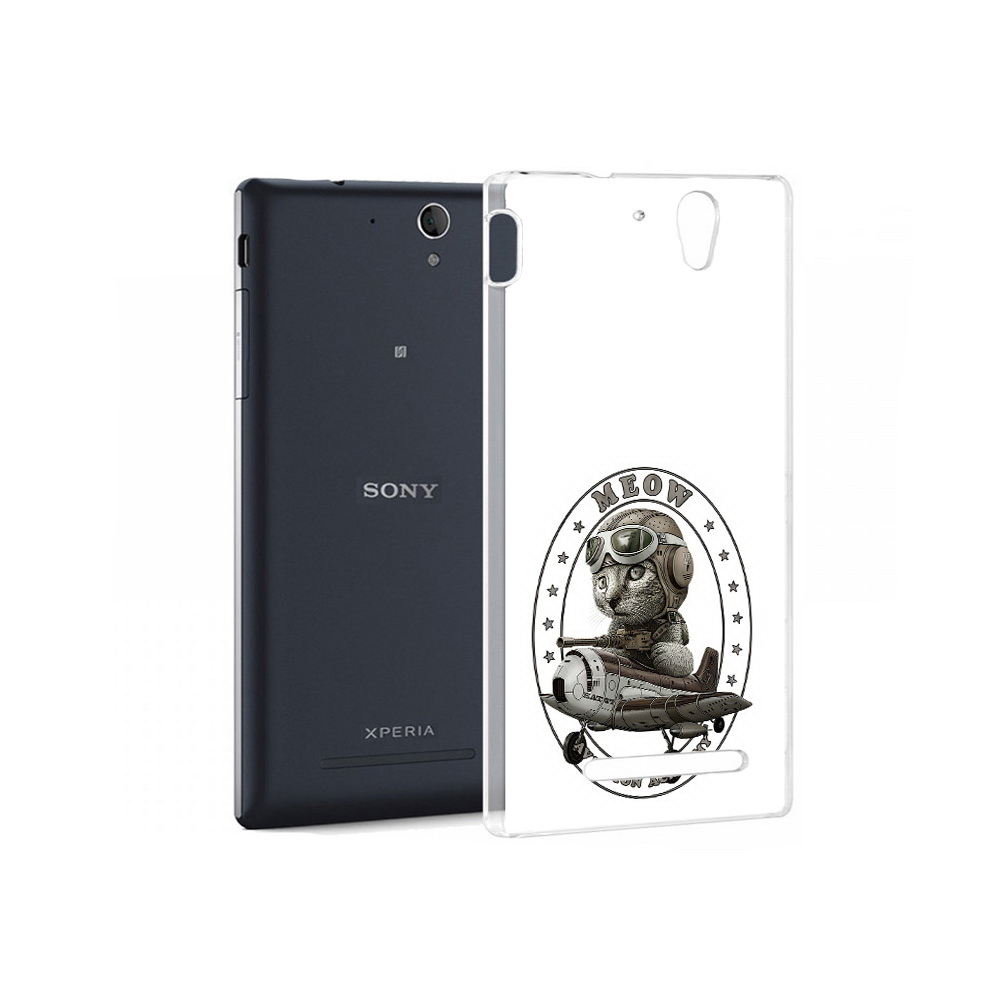 

Чехол MyPads Tocco для Sony Xperia C5 Ultra кот в самолете (PT16261.253.395), Прозрачный, Tocco