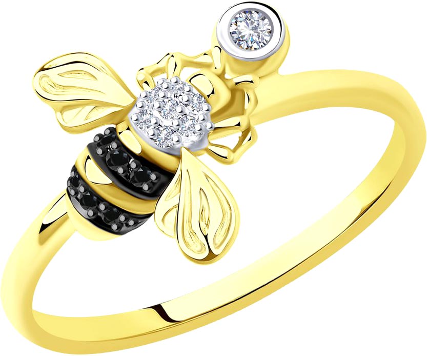 Кольцо из желтого золота р. 17,5 AllTime 7010073-2_s, бриллиант