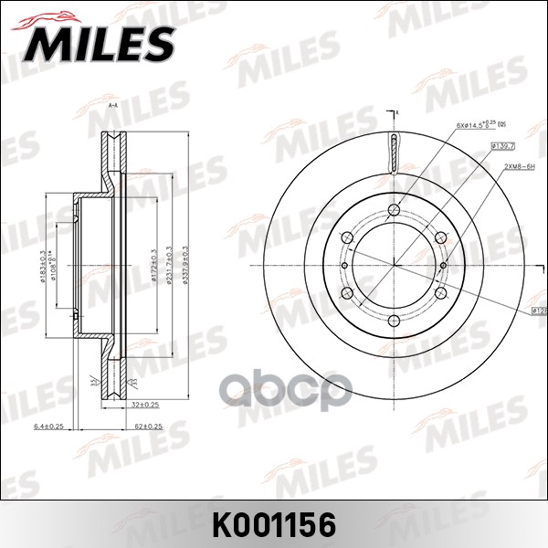 

Тормозной диск Miles K001156