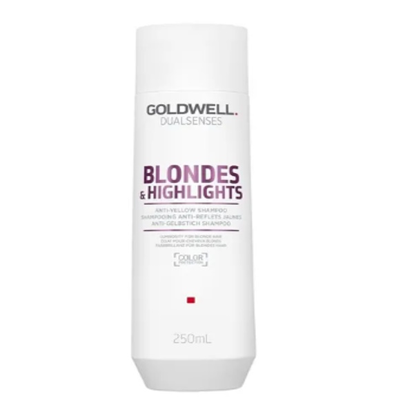 Шампунь Goldwell DualSenses Blondes Highlights Anti-Brassiness против желтизны волос 250мл goldwell сыворотка для осветленных и мелированных волос dualsenses blondes