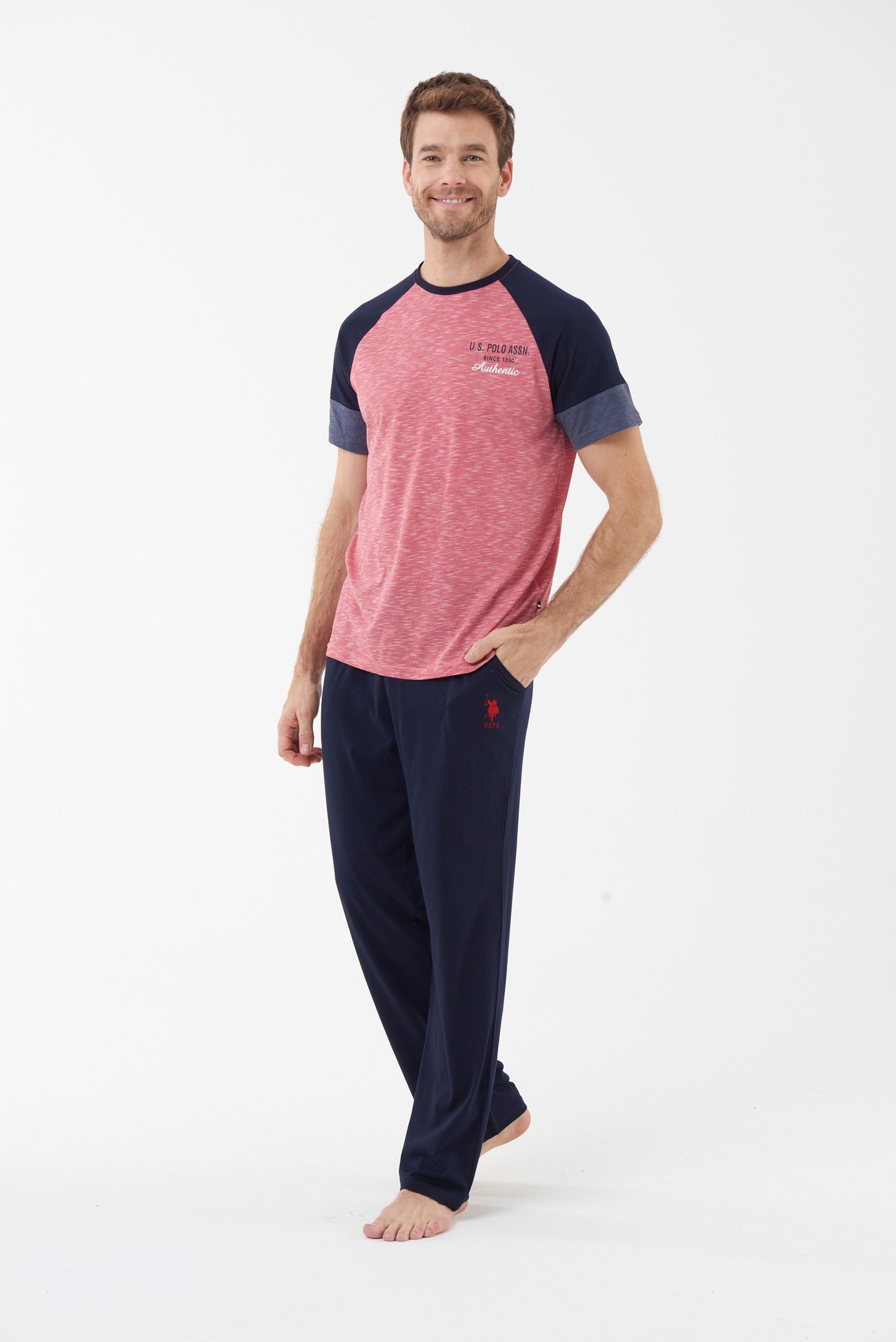 

Домашний комплект мужской U.S. POLO Assn. 18434 красный XL, 18434