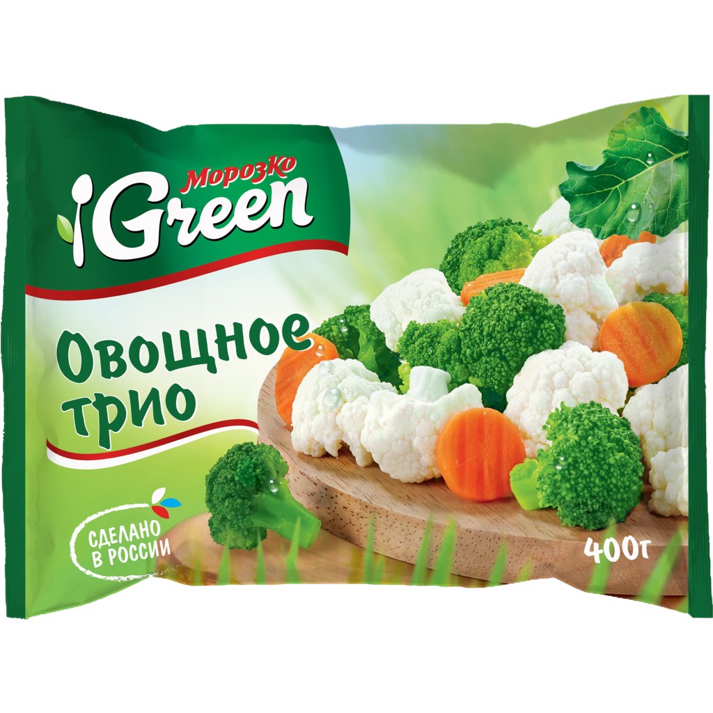 Смесь овощная Морозко Green Овощное трио замороженная 400 г