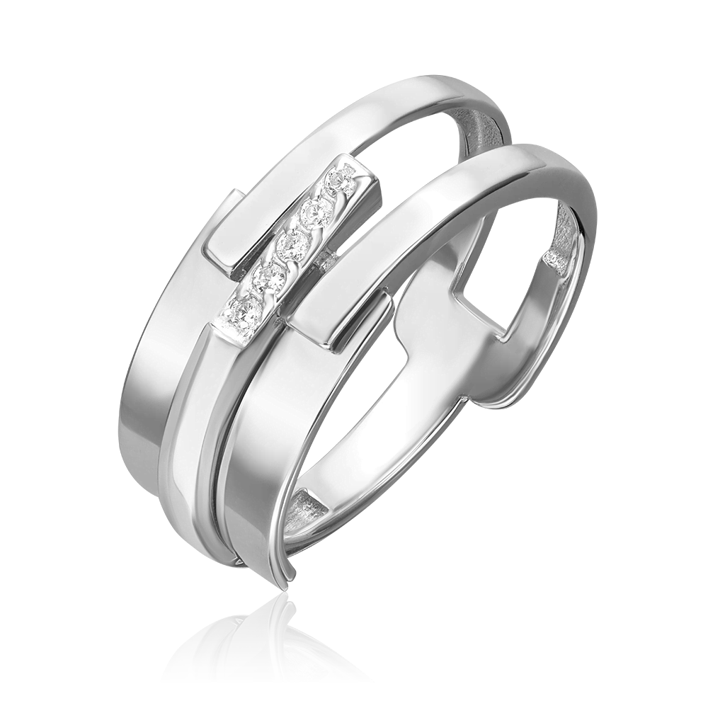 

Кольцо из золота р. 19,5 PLATINA jewelry 01-5682-00-401-1120, фианит, 01-5682-00-401-1120