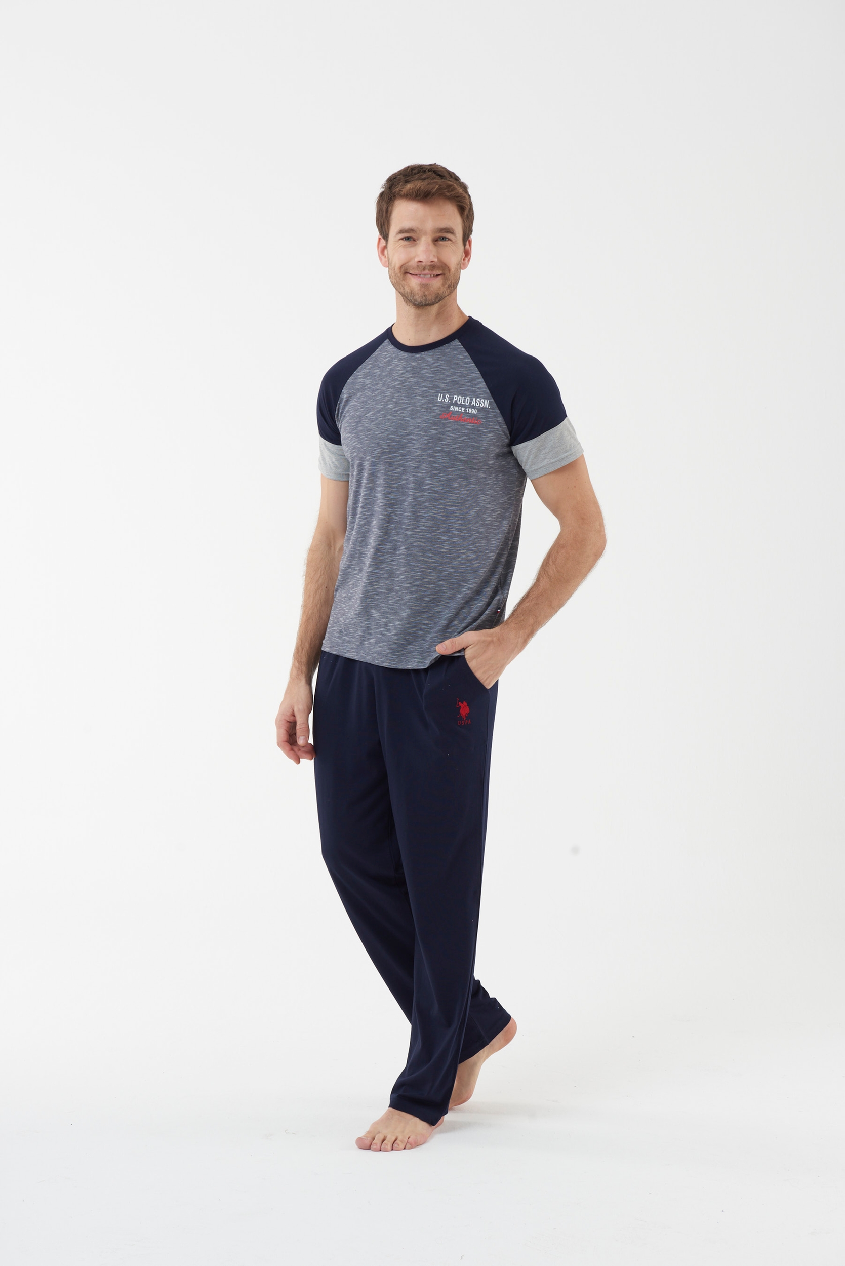 

Домашний комплект мужской U.S. POLO Assn. 18434 синий XXL, 18434
