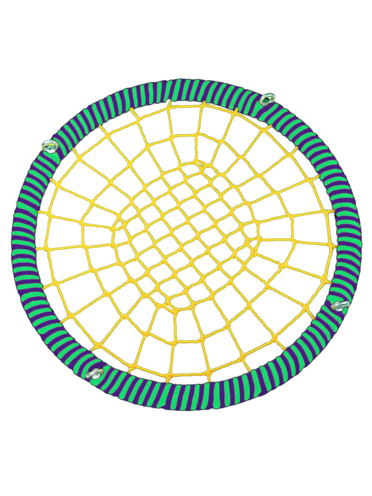 фото Подвесные качели гнездо размер80 см толщина обода 72 мм армированный канат обода 16 мм jinn