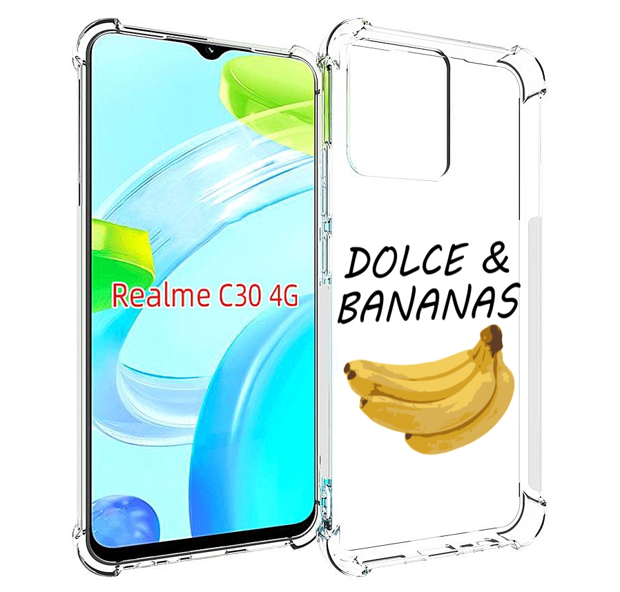 

Чехол MyPads Dolce банан для Realme C30 4G / Narzo 50i Prime, Прозрачный, Tocco