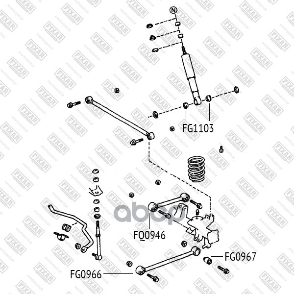 

FIXAR FG0966 Сайлентблок заднего продольного рычага