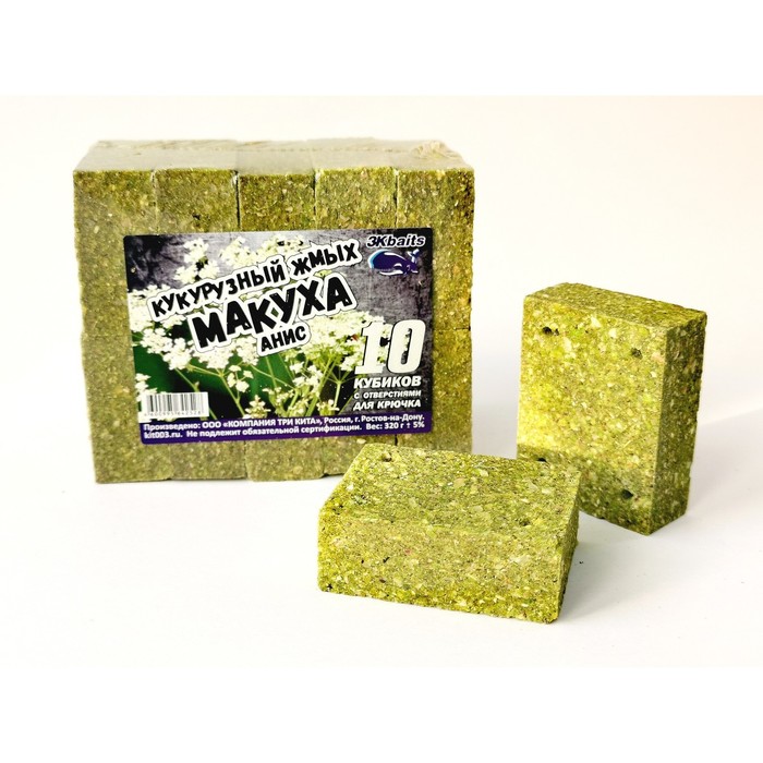 

Макуха «Анис» кукурузных жмых, 10 шт, 320 г (5 шт), Зеленый