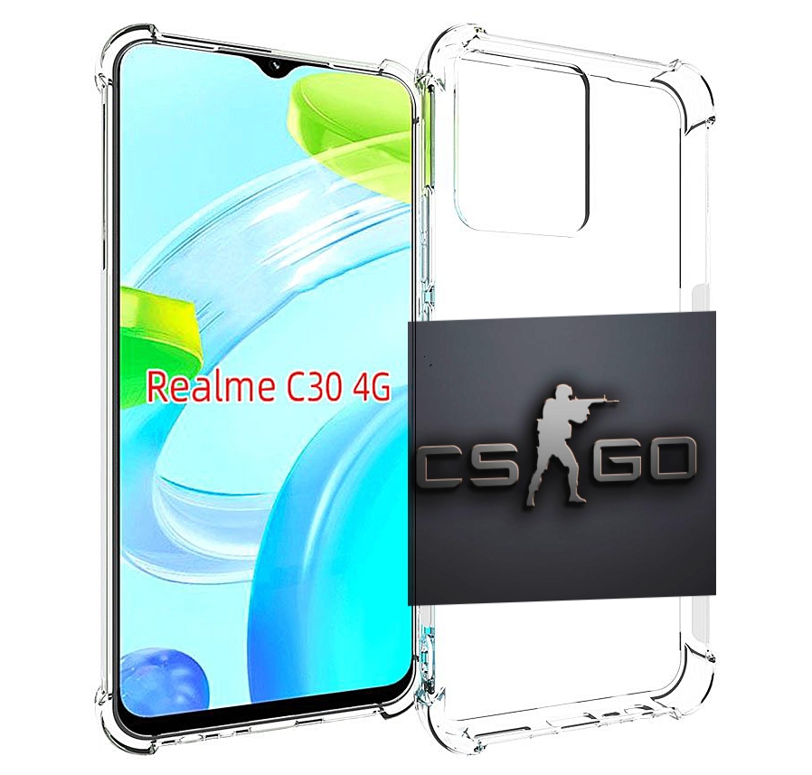 

Чехол MyPads CS go логотип мужской для Realme C30 4G / Narzo 50i Prime, Прозрачный, Tocco