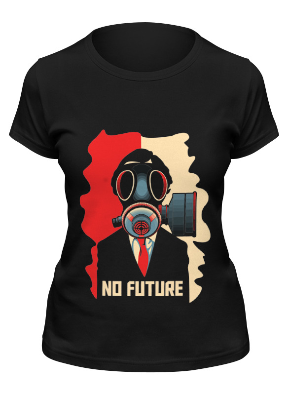 

Футболка женская Printio No future (без будущего) черная 2XL, Черный, No future (без будущего)